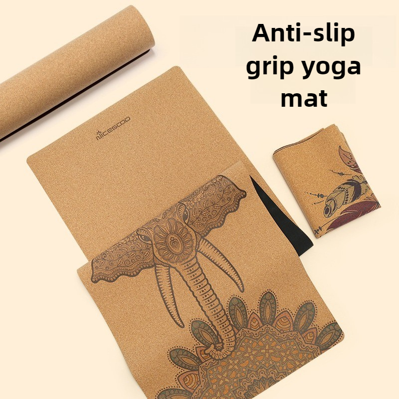 Home Gym Rubber Flooring - Pilates Equipment Yoga Mat Anti-Slip Cork
