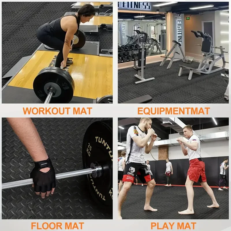 8/16Pcs Impact-Resistant EVA G - Home Gym Rubber Flooring ulasan dan harga