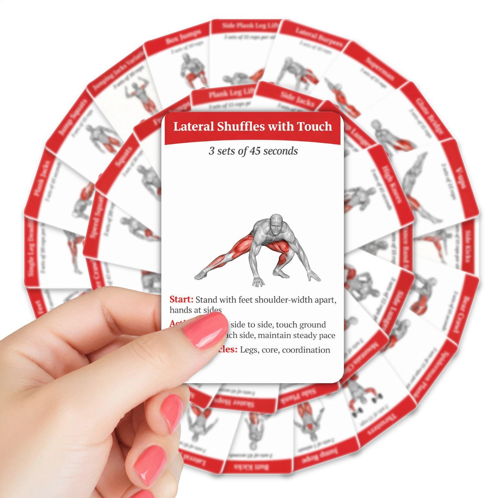 Workout Cards Exercise Deck 36 - Home Gym Furniture ulasan dan harga