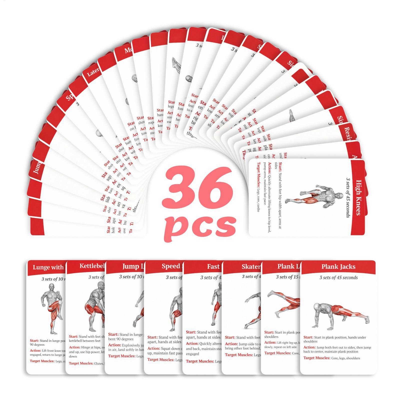 Workout Cards Exercise Deck 36 - Home Gym Furniture ulasan dan harga