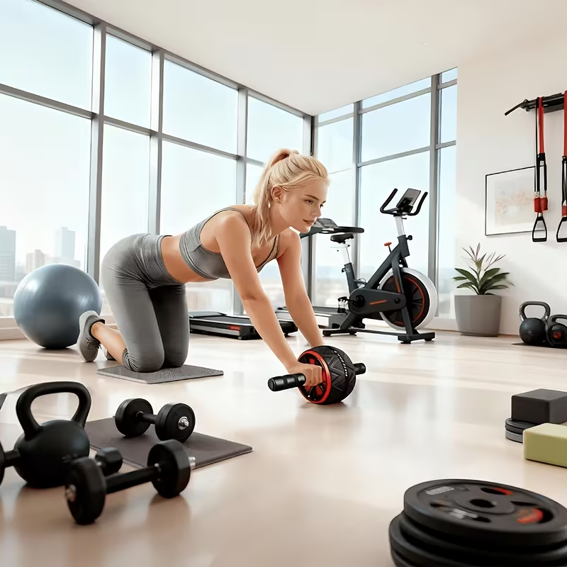 Ab Roller Wheel and Knee Mat,  - Home Gym Hyrox ulasan dan harga