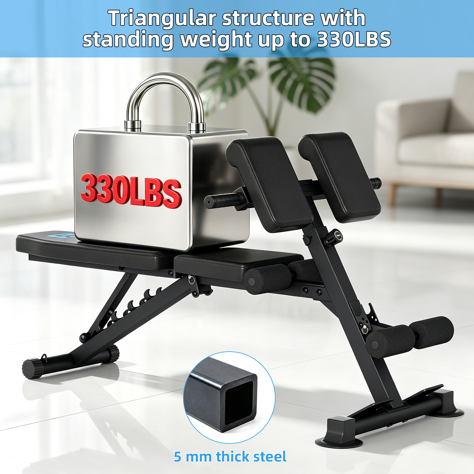 Compact Heavy Duty Adjustable  - Home Gym Weight Bench ulasan dan harga