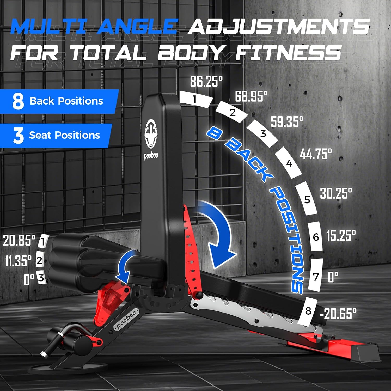 Adjustable Weight Bench, 1500  - Home Gym Weight Bench ulasan dan harga