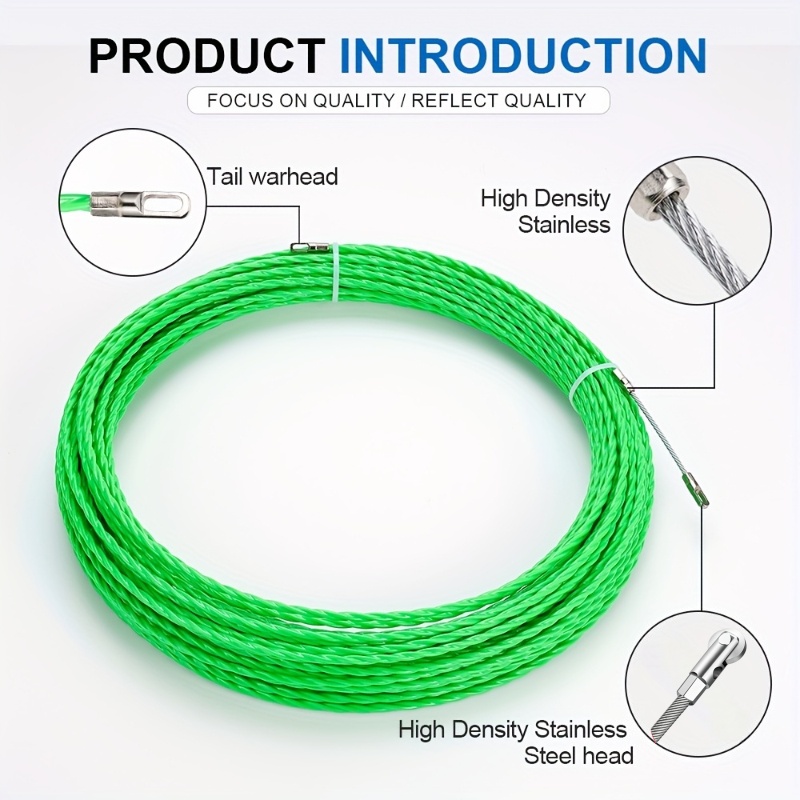 4.0mm 5M-30M Fish Tape Wire Pu - Cable Pulley System ulasan dan harga