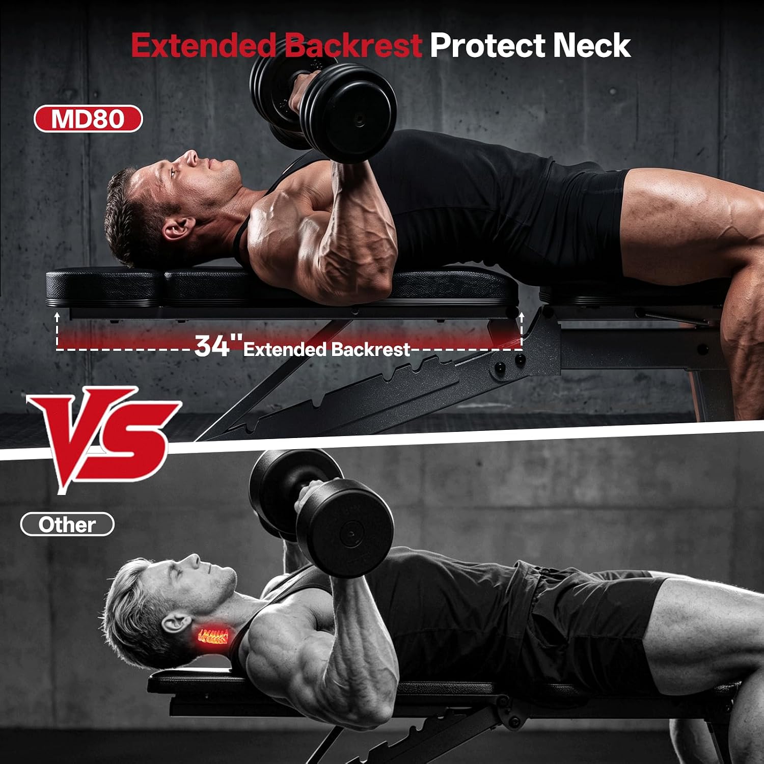 Adjustable Weight Bench 1300LB - Home Gym Weight Bench ulasan dan harga