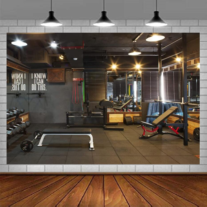Gym Photography Backdrop Fitne - Home Gym Video ulasan dan harga