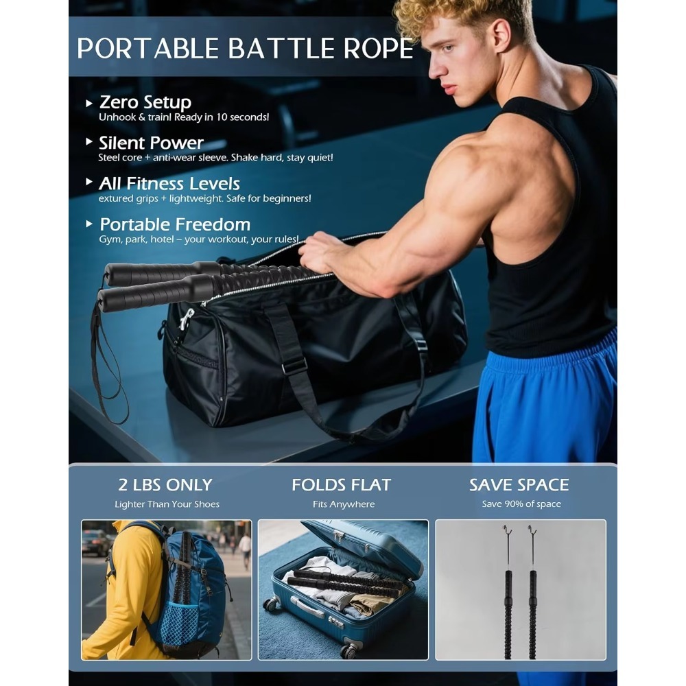 Ropeless Battle Ropes for Home - Home Gym Hyrox ulasan dan harga