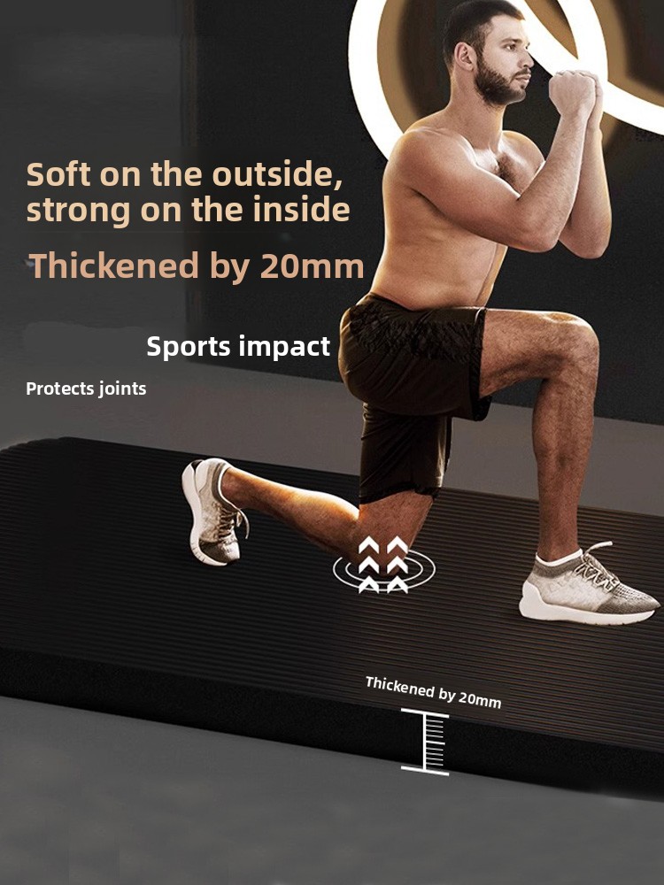 Men's Fitness Yoga Mat Thicken - Home Gym Rubber Flooring ulasan dan harga