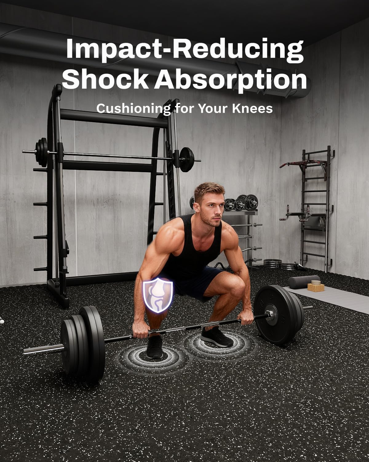0.56in Thick 48 Sq Ft Exercise - Home Gym Rubber Flooring ulasan dan harga