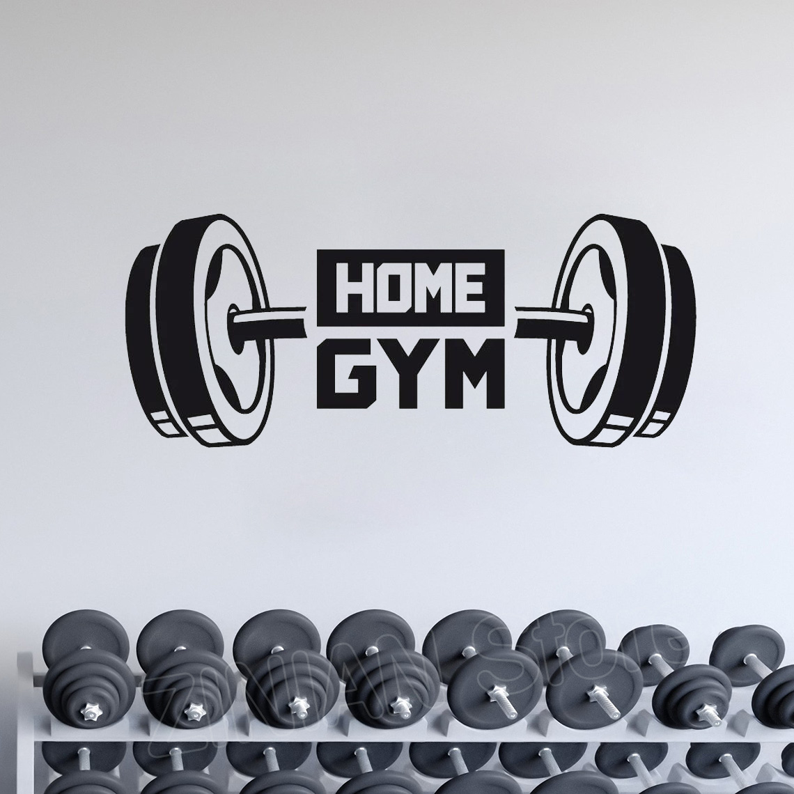 Fitness Home Gym Decor Wall St - Home Gym Furniture ulasan dan harga